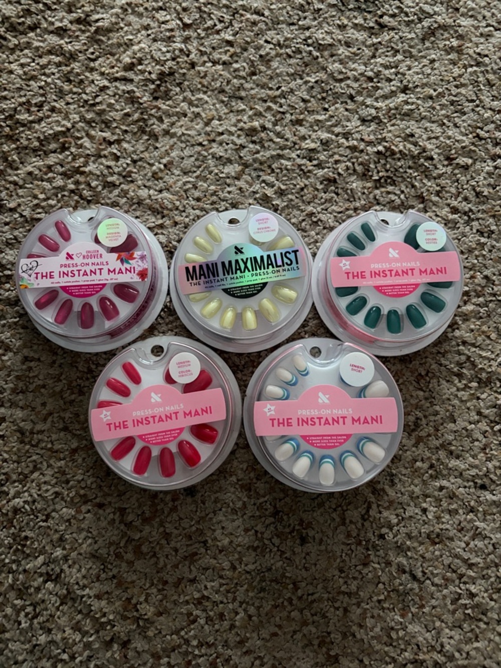 NWT Olive and June Colorful Press On Bundle